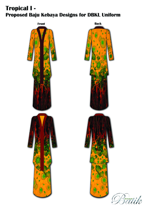 sample: DBKL Tropical design for Baju Kebaya